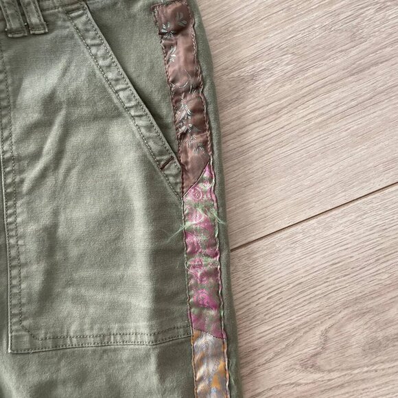 Anthropologie Pilcro Wanderer Utility Pants Women's Size 26 Green Camping Hiking - Picture 7 of 14